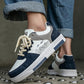 Men's Niche Color Block Lace-Up Front Flat Casual Sports Shoes, Random Print Pattern Comfortable Street Couple Sneakers