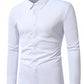 Manfinity Mode 1pc Men's Plain Color Long Sleeve Shirt For Casual