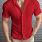 Manfinity Modomio Men Solid Ribbed Knit Button Front Shirt