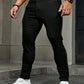 Men's Solid Color Stretch Slim Fit Jeans Fashionable And Versatile