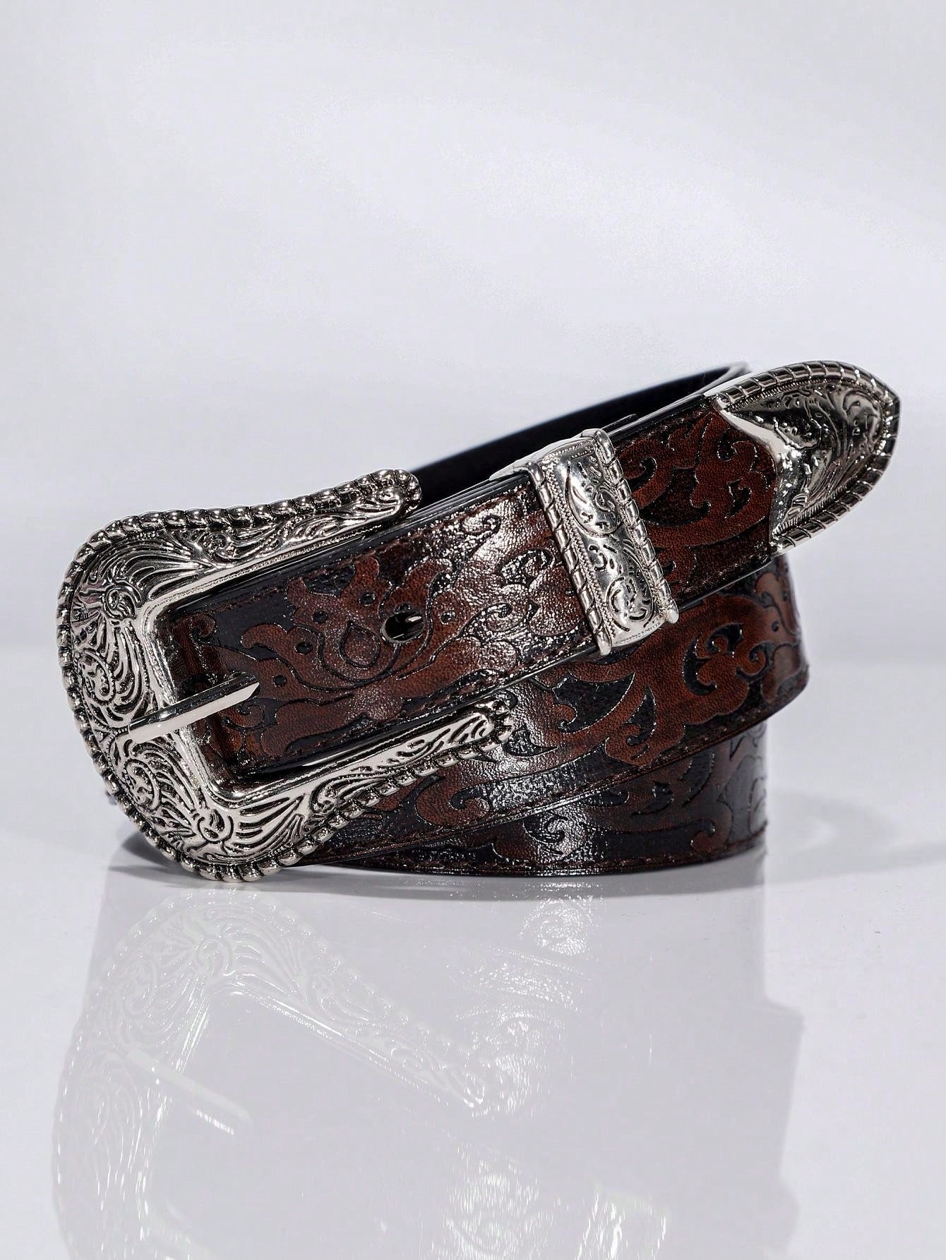 1pc Men Embossed Fashionable Belt For Daily Decoration Boho Halloween