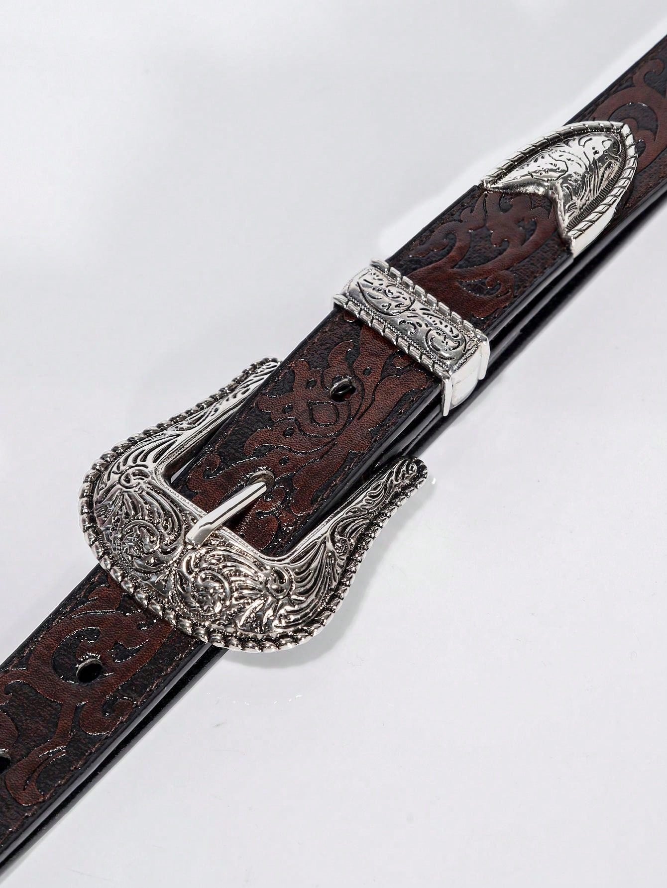 1pc Men Embossed Fashionable Belt For Daily Decoration Boho Halloween