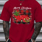 Manfinity 1pc Men's Fashionable Casual Christmas Tree Truck Greeting Printed Crew Neck Short Sleeve T-Shirt For Christmas Party,Graphic Tee