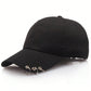 Fashion Solid Color Baseball Cap, Unisex Korean Style Triple Ring Strap Outdoor Casual Couple Snapback Hat