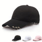 Fashion Solid Color Baseball Cap, Unisex Korean Style Triple Ring Strap Outdoor Casual Couple Snapback Hat