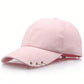 Fashion Solid Color Baseball Cap, Unisex Korean Style Triple Ring Strap Outdoor Casual Couple Snapback Hat