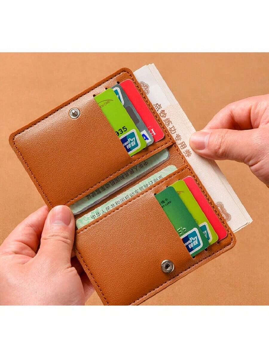 1PC Small Wallet Short Version New Simple Mini Wallet Card Bag Thin Folding Wallet Driver's ID Cover