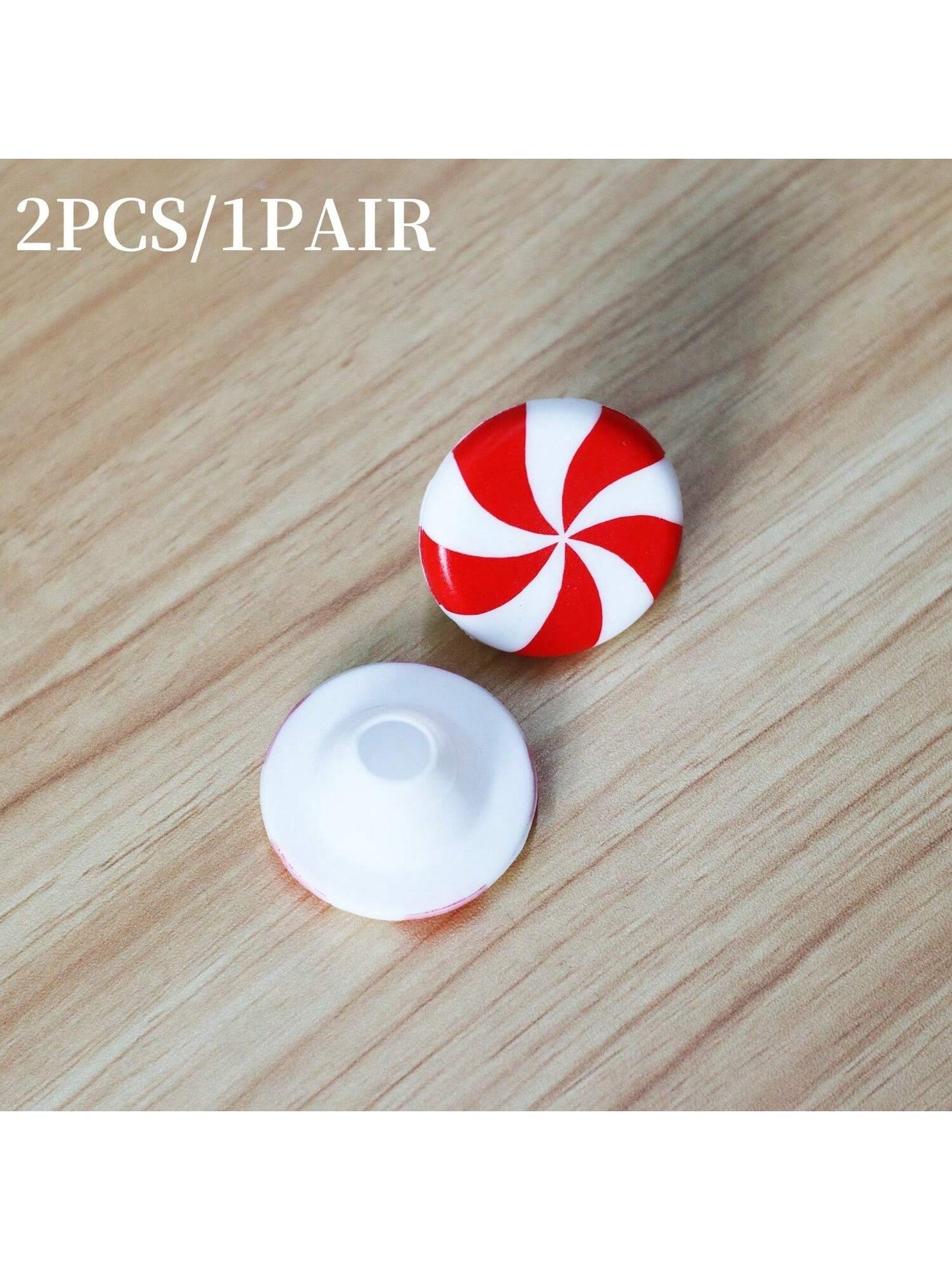 2pcs/6pcs Christmas Silicone Red And White Candy Cabinet Knob Covers For Various Kitchen Cabinet Knob Covers Living Room Bedroom Cabinet Knob Covers,Xmas Festival Decorations, Halloween, Halloween Decoration