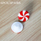 2pcs/6pcs Christmas Silicone Red And White Candy Cabinet Knob Covers For Various Kitchen Cabinet Knob Covers Living Room Bedroom Cabinet Knob Covers,Xmas Festival Decorations, Halloween, Halloween Decoration