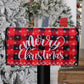 1Pc Linen Christmas Mailbox Cover, Snowflake Pattern Red Black Plaid Merry Christmas Mailbox Pad,Christmas Decoration,Noel Party Supplies,Xmas Decor,Home Decor,Navidad Decor,Garden Yard Decoration