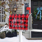 1Pc Linen Christmas Mailbox Cover, Snowflake Pattern Red Black Plaid Merry Christmas Mailbox Pad,Christmas Decoration,Noel Party Supplies,Xmas Decor,Home Decor,Navidad Decor,Garden Yard Decoration