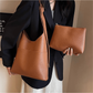 New Women's PU Leather Handbag, 2 Pieces/Set. Super Soft And Foldable, With A Large Capacity For Casual Use And A Small Wallet. Suitable For Various Scenarios, Multifunctional Storage, Showcasing A Sense Of Luxury.