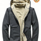 Men Zip Up Thermal Lined Hooded Jacket