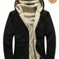 Men Zip Up Thermal Lined Hooded Jacket