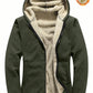 Men Zip Up Thermal Lined Hooded Jacket