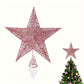 1set Pink Star Christmas Tree Topper Decor - Holiday Seasonal Decorations, Suitable For Christmas