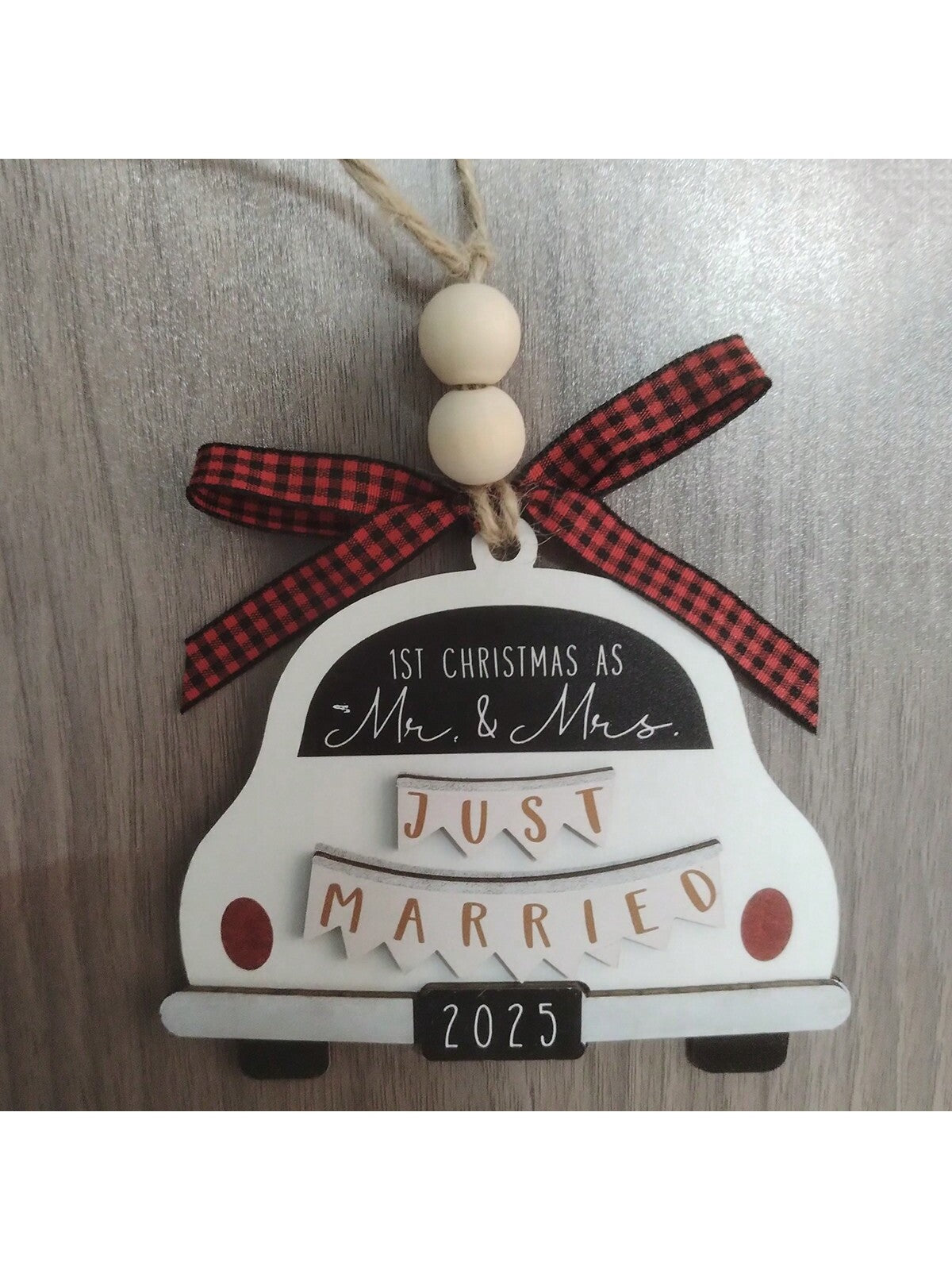 2024-2025 New Year Christmas New Home New Memories Wooden Home Holiday Decoration, Creative First Christmas Ornament For New Home, Christmas Gift Pendant, Ideal Holiday Gift