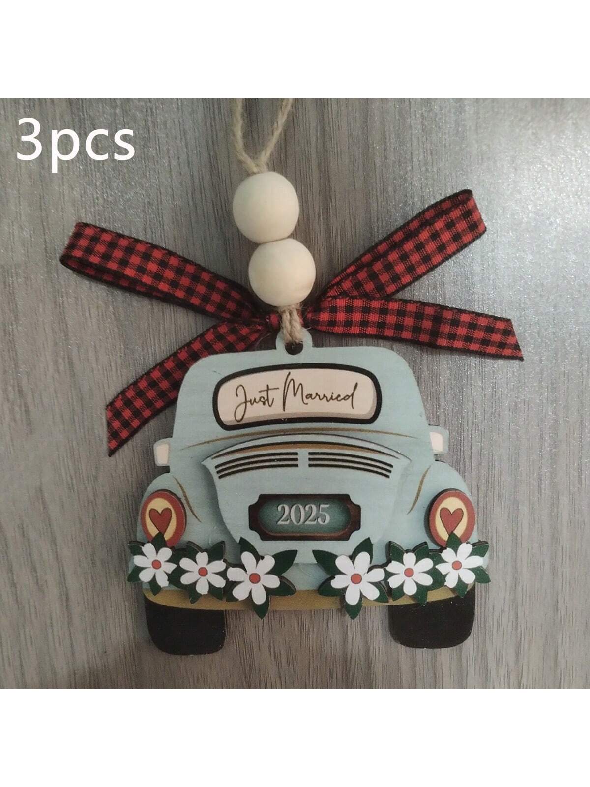 2024-2025 New Year Christmas New Home New Memories Wooden Home Holiday Decoration, Creative First Christmas Ornament For New Home, Christmas Gift Pendant, Ideal Holiday Gift