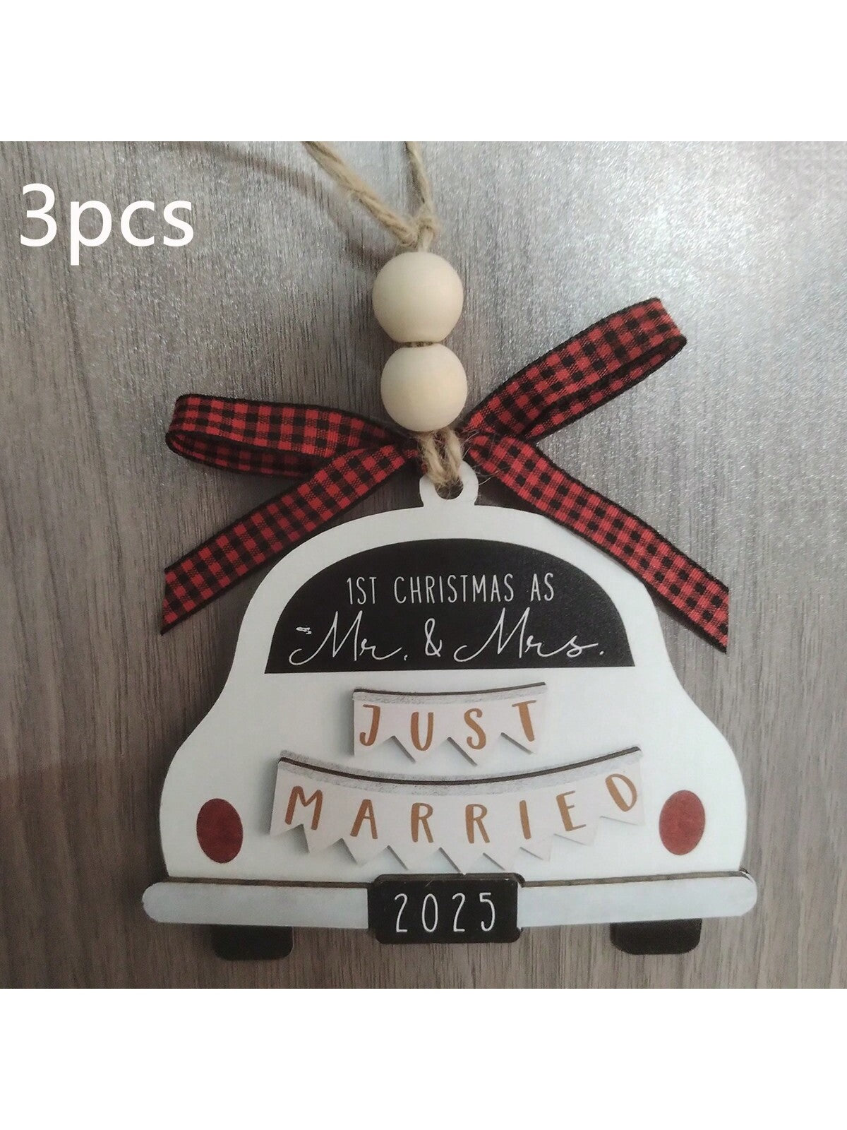 2024-2025 New Year Christmas New Home New Memories Wooden Home Holiday Decoration, Creative First Christmas Ornament For New Home, Christmas Gift Pendant, Ideal Holiday Gift