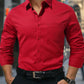 Manfinity Mode Men Spring/Autumn Casual Solid Color Long Sleeve Shirt