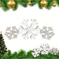 3Pcs Christmas Wooden Snowflake Decoration Winter Snowflake Signs 3D Snowflake Tabletop Decor Snowflake Centerpiece Xmas Snowflake Signs For Home Xmas Party(White)