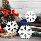 3Pcs Christmas Wooden Snowflake Decoration Winter Snowflake Signs 3D Snowflake Tabletop Decor Snowflake Centerpiece Xmas Snowflake Signs For Home Xmas Party(White)