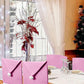 4/6/8pcs-Christmas Decoration Christmas Chair Covers Decor, Santa Claus Pink Hat Snowflake Chair Xmas Cap, Pink Non-Woven Chair Cover Christmas Table Decoration,Kitchen Dining Chair Slipcovers Sets For Christmas Holiday Festive Decorations (Pink Santa)