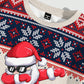 Manfinity Hypemode Men's Santa Claus Pattern Round Neck Long Sleeve Casual Pullover Sweatshirt, Autumn/Winter