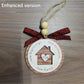 2024-2025 New Year Christmas New Home New Memories Wooden Home Holiday Decoration, Creative First Christmas Ornament For New Home, Christmas Gift Pendant, Ideal Holiday Gift