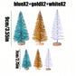 6Pcs Christmas Decorations Mini Christmas Trees, Artificial Christmas Tree Bottle Brush Trees With Wooden Base For Christmas Decor Christmas Party Home Table Craft, Photography Decorative Ornaments