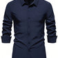 Manfinity Mode 1pc Men's Plain Color Long Sleeve Shirt For Casual