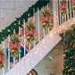 1PC Christmas Artificial Swags Xmas Wreath Stairway Swag Teardrop Trim Wreath Door Porch Decor Stair Swag Garland Christmas Swags For Home Party Decor, Halloween, Halloween Decoration