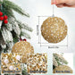 6pcs -Christmas Ball Ornaments, 3.15in (8cm) Shatterproof Christmas Decoration Christmas Tree Balls Wedding Party Holiday Decoration Tabletop Small Tree Decoration (Gold),Christmas