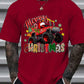 SHEIN Christmas Casual Men Leopard Print Santa Hat Graphic Letter Slogan Short Sleeve T-Shirt