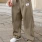 Manfinity Homme Plus Size Men's Casual Pants With Front Tie And Pockets, Everyday Wear