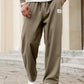 Manfinity Homme Plus Size Men's Casual Pants With Front Tie And Pockets, Everyday Wear