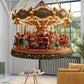 1pc Elegant Acrylic Santa Claus Rotating Carousel Decoration, Wall Hanging Decor For Christmas Party, Suitable For Bedroom, Living Room, Windows, Holiday Gift For Friends, Family And Couples,Christmas