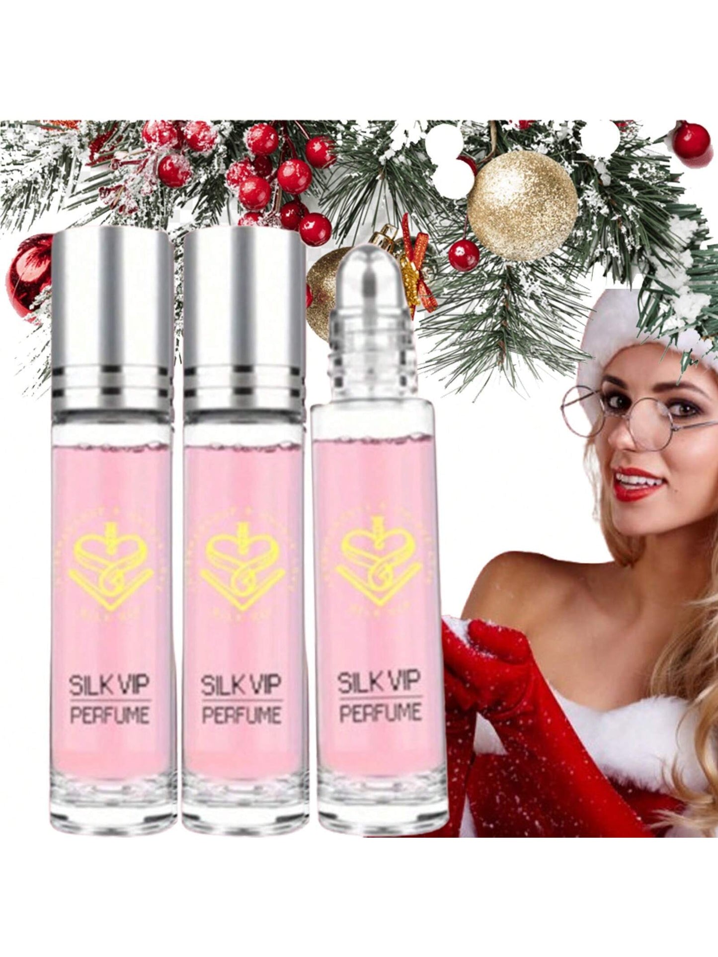 10ml Roll-On Perfume Aromatherapy Perfume, 3 PCS Long-Lasting Fresh Floral Fragrance, Exudes Confidence And Youthful Glamour - The Perfect Christmas Gift