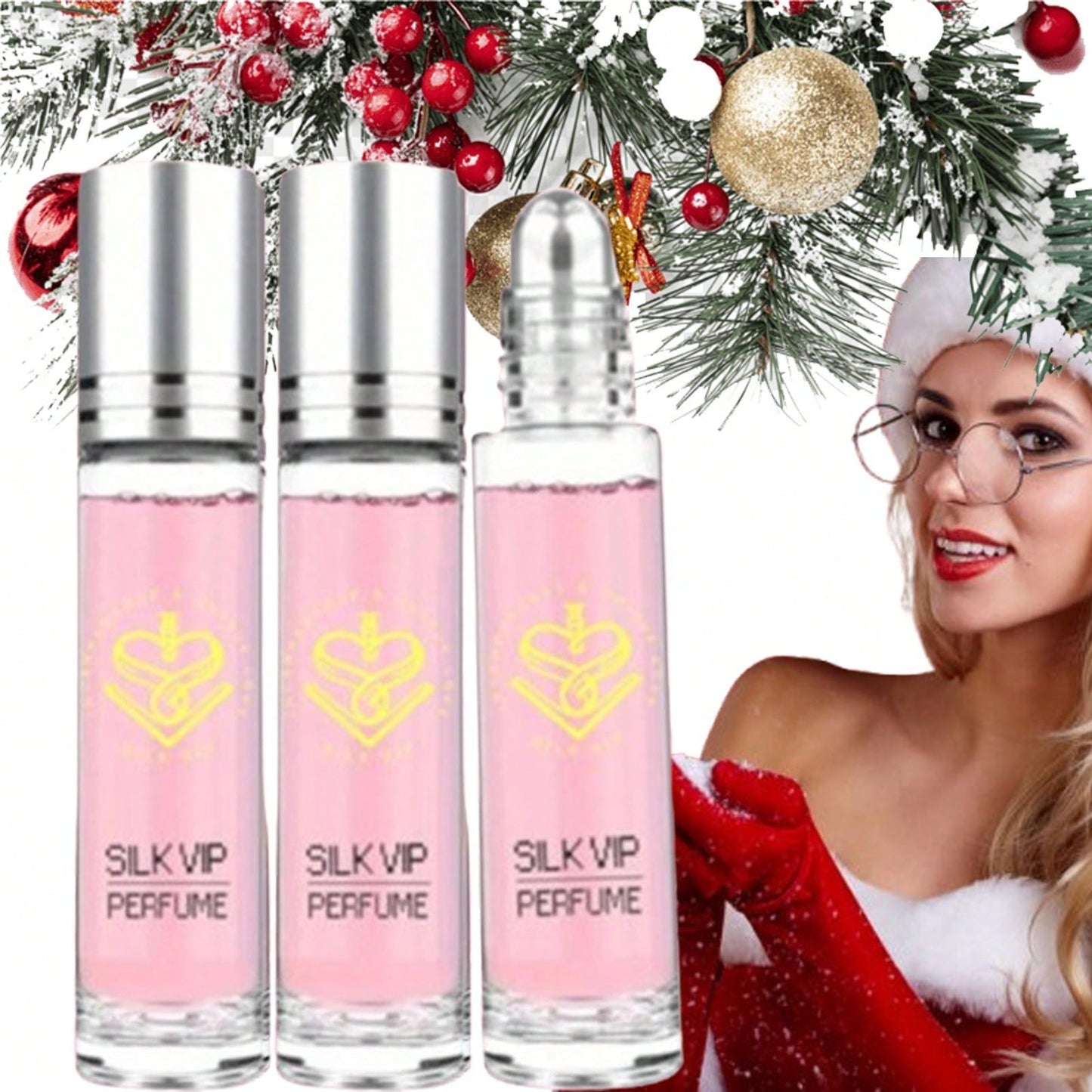 10ml Roll-On Perfume Aromatherapy Perfume, 3 PCS Long-Lasting Fresh Floral Fragrance, Exudes Confidence And Youthful Glamour - The Perfect Christmas Gift