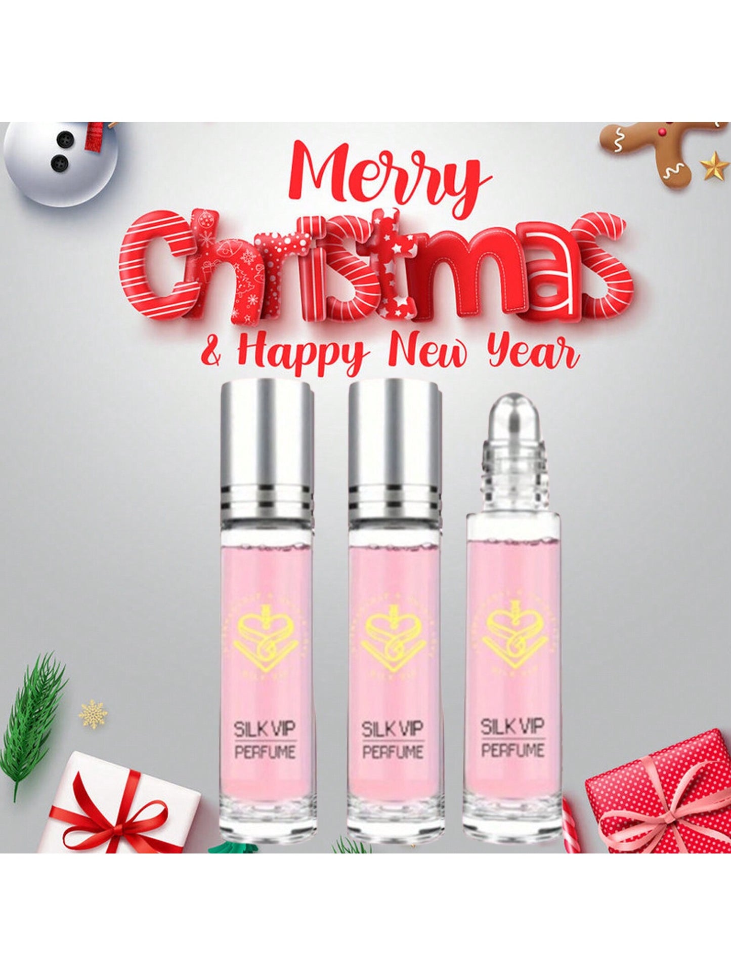 10ml Roll-On Perfume Aromatherapy Perfume, 3 PCS Long-Lasting Fresh Floral Fragrance, Exudes Confidence And Youthful Glamour - The Perfect Christmas Gift