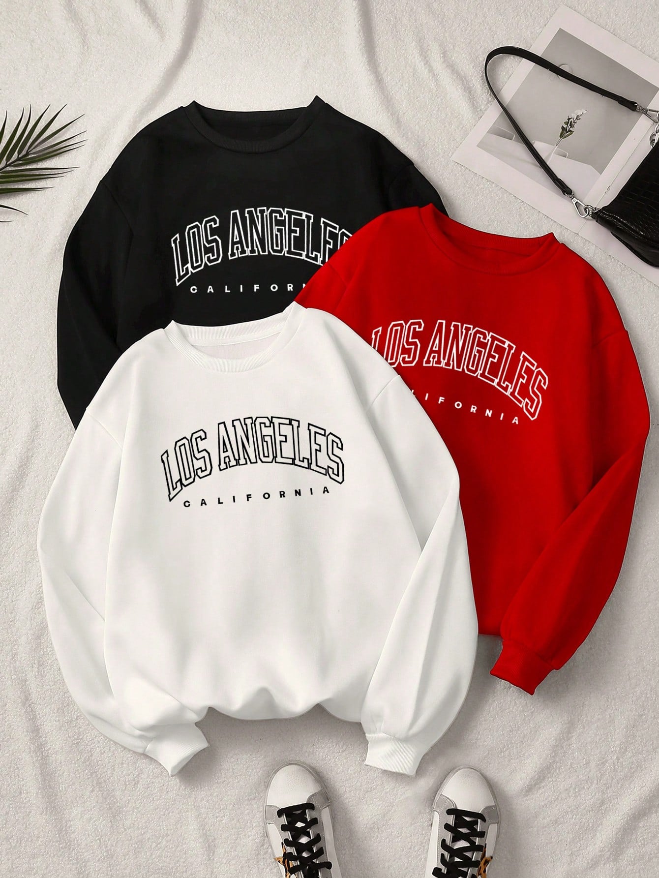 INAWLY Letter Graphic Thermal Lined Sweatshirt,Long Sleeve Tops