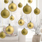 1 Set Of 28pcs Gold Christmas Ornament Balls, Christmas Tree Decorations With Hanging Strings, Suitable For Christmas Tree, Holiday, Wedding, Party, Home Decor, 4/5/6cm (1.6/2/2.4 Inches) Shatterproof Glitter Hanging Ornaments