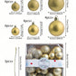 1 Set Of 28pcs Gold Christmas Ornament Balls, Christmas Tree Decorations With Hanging Strings, Suitable For Christmas Tree, Holiday, Wedding, Party, Home Decor, 4/5/6cm (1.6/2/2.4 Inches) Shatterproof Glitter Hanging Ornaments