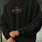 Men's Letter Print Crew Neck Casual Fleece Sweatshirt