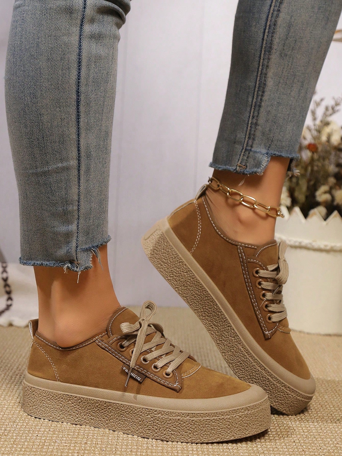 2024 Autumn Women Canvas Platform Sneakers, Lightweight Casual Vulcanized Shoes, Soft Sole