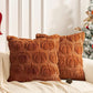 1pc Pillow Cover 18x18 Fall Decorations Autumn Rust Pumpkin Throw Pillow Cases Soft Plush Faux Fur Wool Couch Cushion Case For Chair Sofa Bedroom Living Room Home Decor