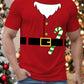 Manfinity Homme Men's Christmas Graphic Round Neck Short Sleeve Casual T-Shirt