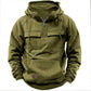 Cargo Hoodies For Men Tactical Sweatshirt Quarter Zip Cargo Pullover Hoodies Workout Gym Men Fashion Outdoor Hoodies