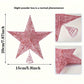 1set Pink Star Christmas Tree Topper Decor - Holiday Seasonal Decorations, Suitable For Christmas