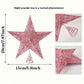 1set Pink Star Christmas Tree Topper Decor - Holiday Seasonal Decorations, Suitable For Christmas